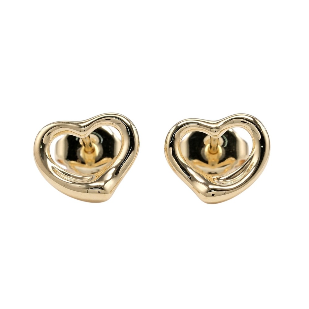 Tiffany & Co. Open Heart Earrings, 18K Yellow Gold, Approx. 2.7g.